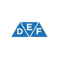 FED triángulo forma logo diseño en blanco antecedentes. FED creativo iniciales letra logo concepto. vector