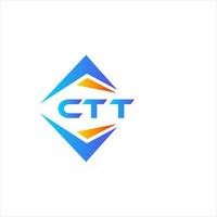 ctt resumen tecnología logo diseño en blanco antecedentes. ctt creativo iniciales letra logo concepto. vector