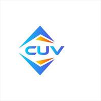 cuv resumen tecnología logo diseño en blanco antecedentes. cuv creativo iniciales letra logo concepto. vector