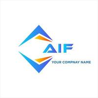 AIF abstract technology logo design on white background. AIF creative initials letter logo concept. vector