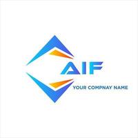 AIF abstract technology logo design on white background. AIF creative initials letter logo concept. vector