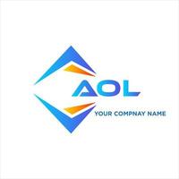 AOL abstract technology logo design on white background. AOL creative initials letter logo concept. vector