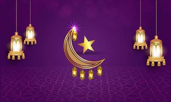 islamic background with sparkling lights vector