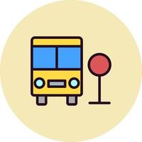 icono de vector de estación de autobús