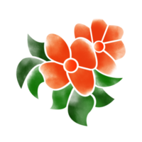 Digital Watercolor Flower and Leaves Design. High Quality PNG format size 5000 x 5000 px.  Can be used this graphic for any kind of Project like packaging, stationery, mugs, tshirts whatever you want.