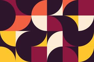 Scandinavian geometric seamless pattern background in retro and Bauhaus design style art vector