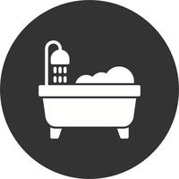 bañera limpieza vector icono