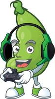 Broad beans cartoon character style vector