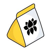 Traditional food packet icon, editable vector