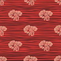 Seamless pattern with retro flowers. Vintage floral background. vector