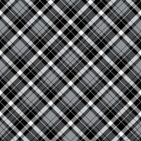 Seamless pattern in black, white and cold gray colors for plaid, fabric, textile, clothes, tablecloth and other things. Vector image. 2