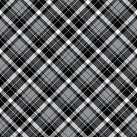 Seamless pattern in black, white and cold gray colors for plaid, fabric, textile, clothes, tablecloth and other things. Vector image. 2