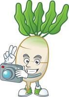 Daikon cartoon character style vector