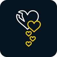 Broken Heart Vector Icon Design