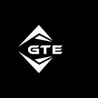 gte resumen tecnología logo diseño en negro antecedentes. gte creativo iniciales letra logo concepto. vector