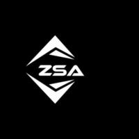zsa resumen tecnología logo diseño en negro antecedentes. zsa creativo iniciales letra logo concepto. vector