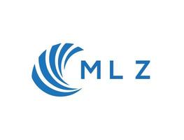 mlz letra logo diseño en blanco antecedentes. mlz creativo circulo letra logo concepto. mlz letra diseño. vector