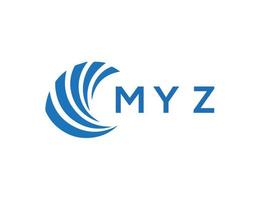 MYZ letter logo design on white background. MYZ creative circle letter logo concept. MYZ letter design.MYZ letter logo design on white background. MYZ c vector