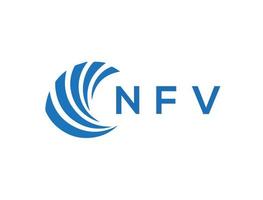 nfv letra logo diseño en blanco antecedentes. nfv creativo circulo letra logo concepto. nfv letra diseño. vector