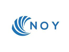 noy letra logo diseño en blanco antecedentes. noy creativo circulo letra logo concepto. noy letra diseño. vector