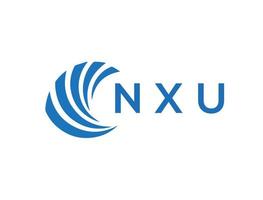 NXU letter logo design on white background. NXU creative circle letter logo concept. NXU letter design. vector