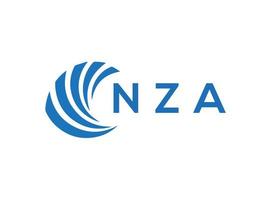 NZA letter logo design on white background. NZA creative circle letter logo concept. NZA letter design. vector