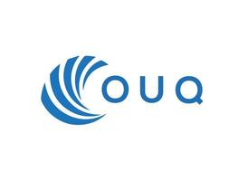 OUQ letter logo design on white background. OUQ creative circle letter logo concept. OUQ letter design. vector