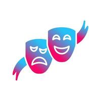 icono de vector de máscaras de teatro