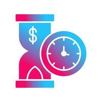 el tiempo es dinero vector icono