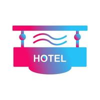 icono de vector de signo de hotel