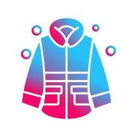 icono de vector de chaqueta de invierno