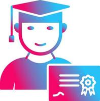 Unique Receiving Diploma Vector Icon