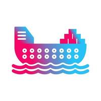 Cargo Ship Vector Icon