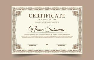 Classic Style Certificate Template vector