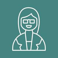 Unique Female Professor Vector Icon