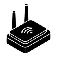 Modern design icon of wifi router vector