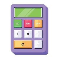 Trendy Handheld Calculator vector