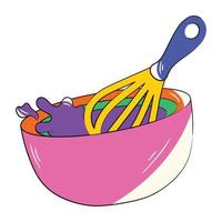 Trendy Mixing Bowl vector