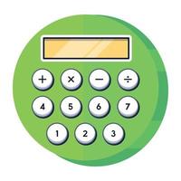 Trendy Round Calculator vector