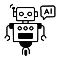 Trendy AI Bot vector