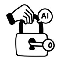 Trendy AI Security vector