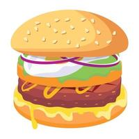 Trendy Hamburger Concepts vector