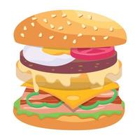 Trendy Tower Burger vector