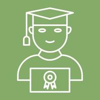 Unique Student Holding Degree Vector Icon