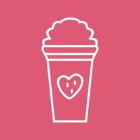 Unique Strawberry Milkshake Vector Icon