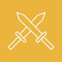 Unique Two Swords Vector Icon