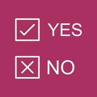 Yes No Option Vector Icon