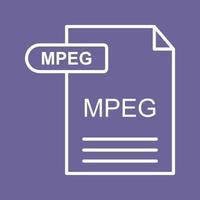 icono de vector de mpeg