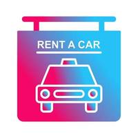 Rent a Car Vector Icon