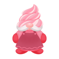 rosa gnome med ljuv kaffe png